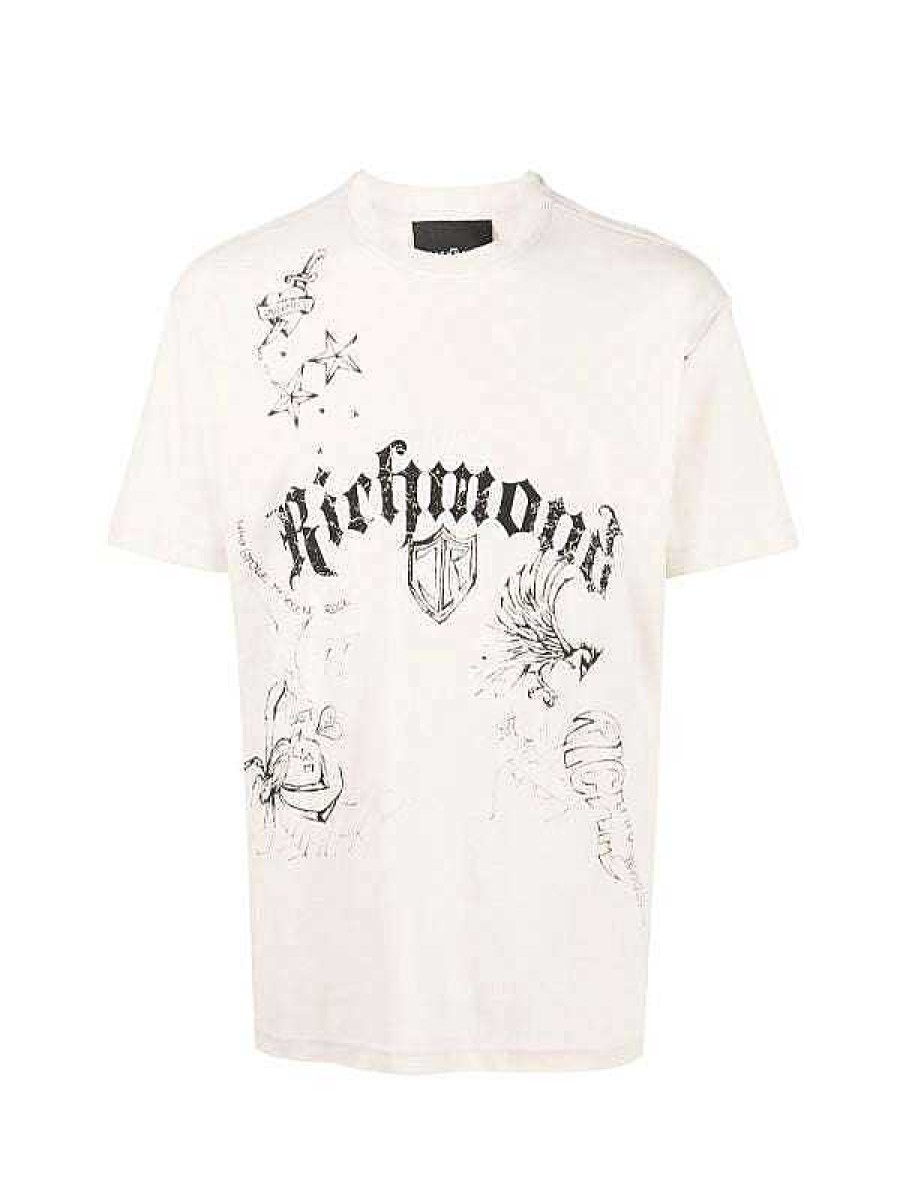 Uomo John Richmond Magliette | T-Shirt Con Logo E Stampa