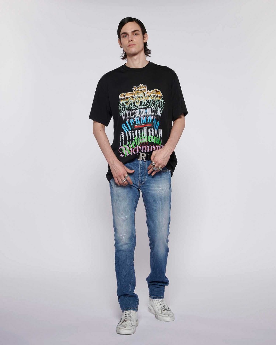 Archivi John Richmond Giovanni Richmond | T-Shirt Oversize Con Stampa Multicolore