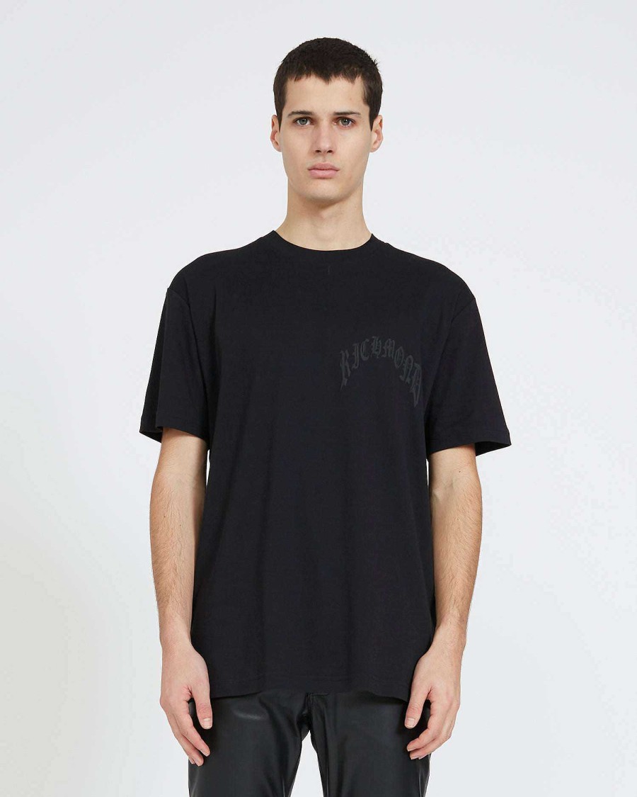 Uomo John Richmond Magliette | T-Shirt Con Logo Ton Sur Ton