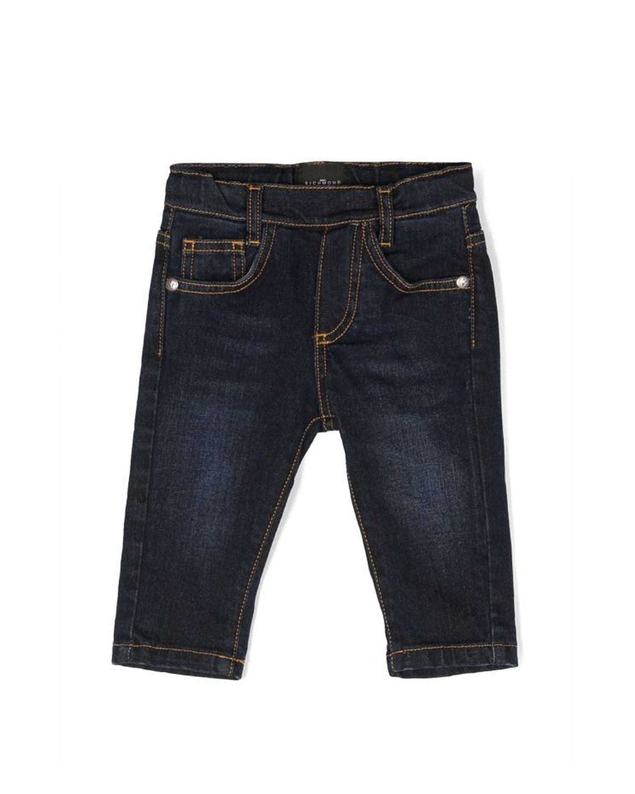 Abbigliamento Per Bambini John Richmond | Jeans Iconici Con Logo Sul Retro