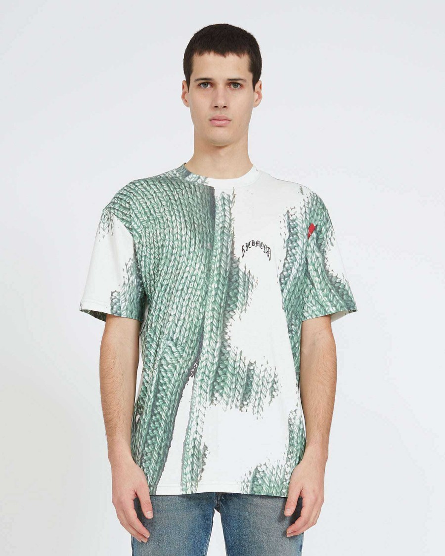 Uomo John Richmond Magliette | T-Shirt Sopra La Tintura Per Cravatta