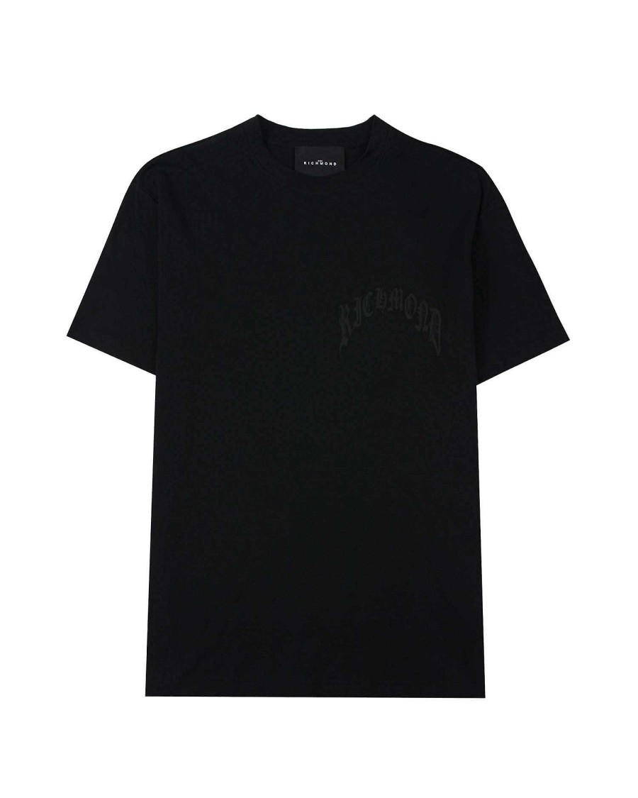 Uomo John Richmond Magliette | T-Shirt Con Logo Ton Sur Ton