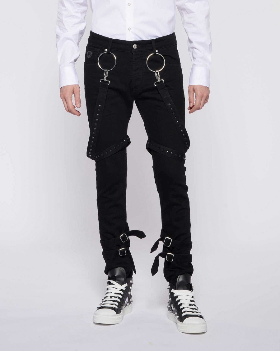 Archivi John Richmond Giovanni Richmond | Jeans Slim Con Gancio E Cinturini