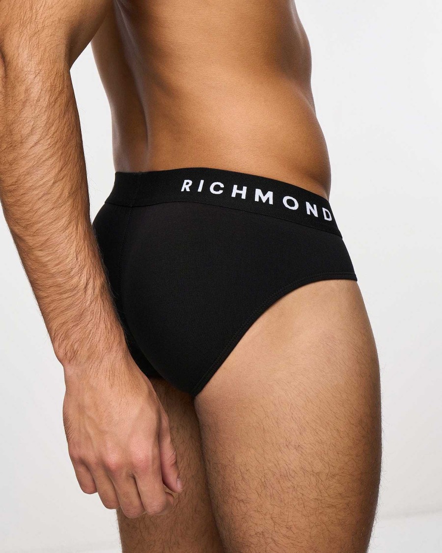 Biancheria Intima John Richmond | Slip A Vita Bassa In Cotone Pettinato