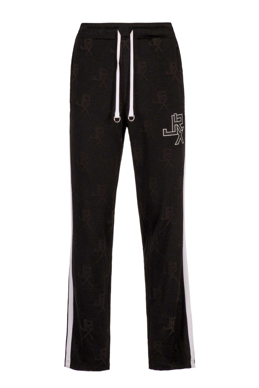 Archivi John Richmond Giovanni Richmond | Pantaloni Da Jogging Con Logo Jrs Stampati All Over Con Fascia Laterale