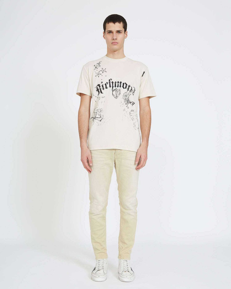 Uomo John Richmond Magliette | T-Shirt Con Logo E Stampa