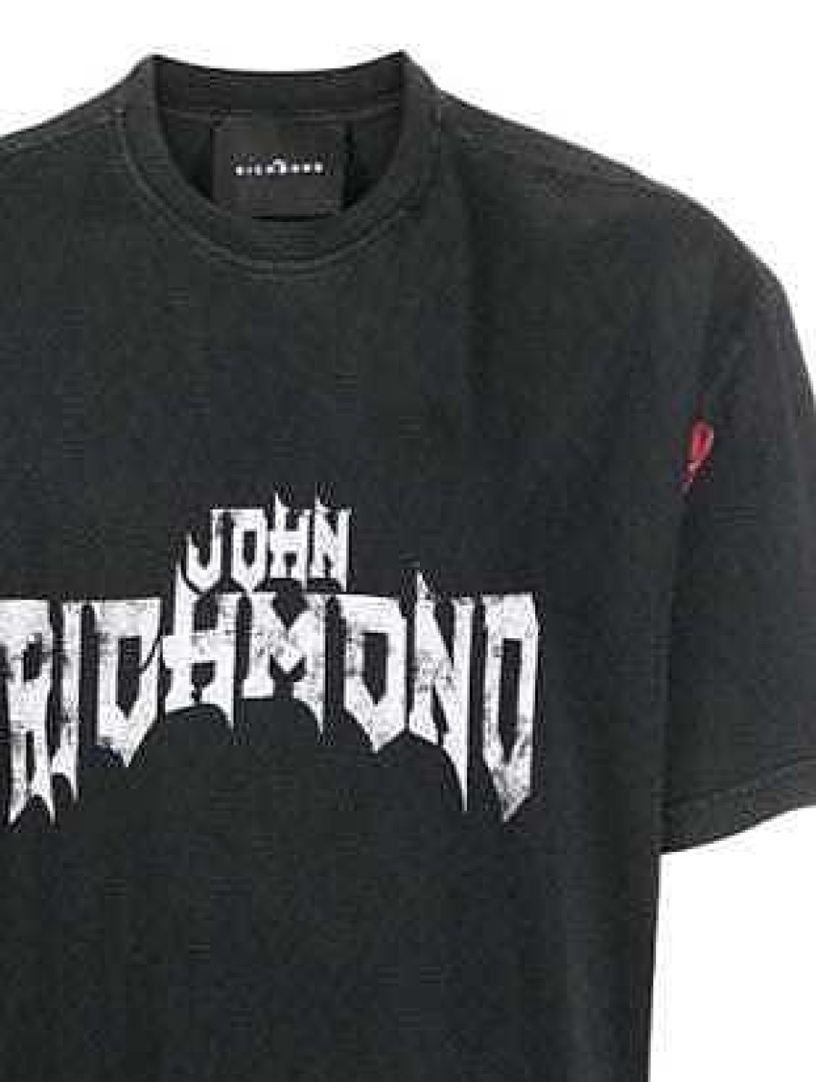 Uomo John Richmond Magliette | T-Shirt Con Logo A Manica Corta