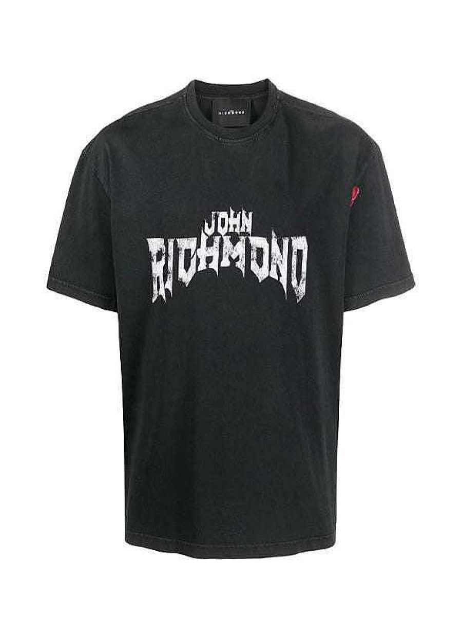 Uomo John Richmond Magliette | T-Shirt Con Logo A Manica Corta