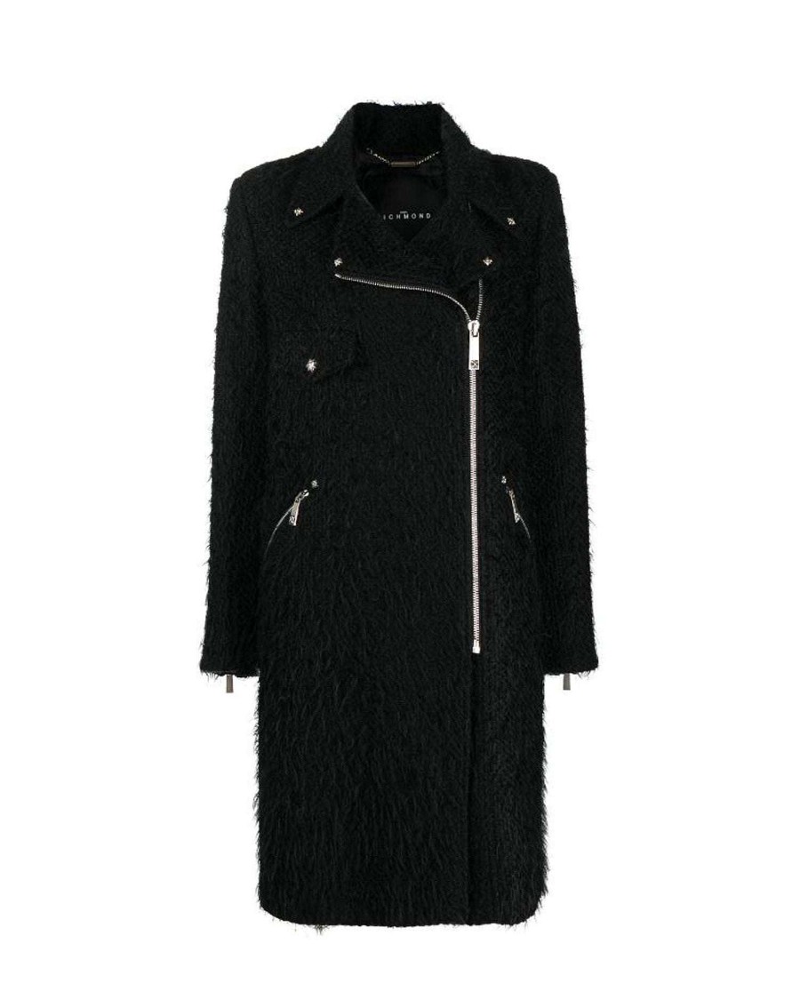 Donna John Richmond Capispalla | Cappotto Lungo In Pelliccia