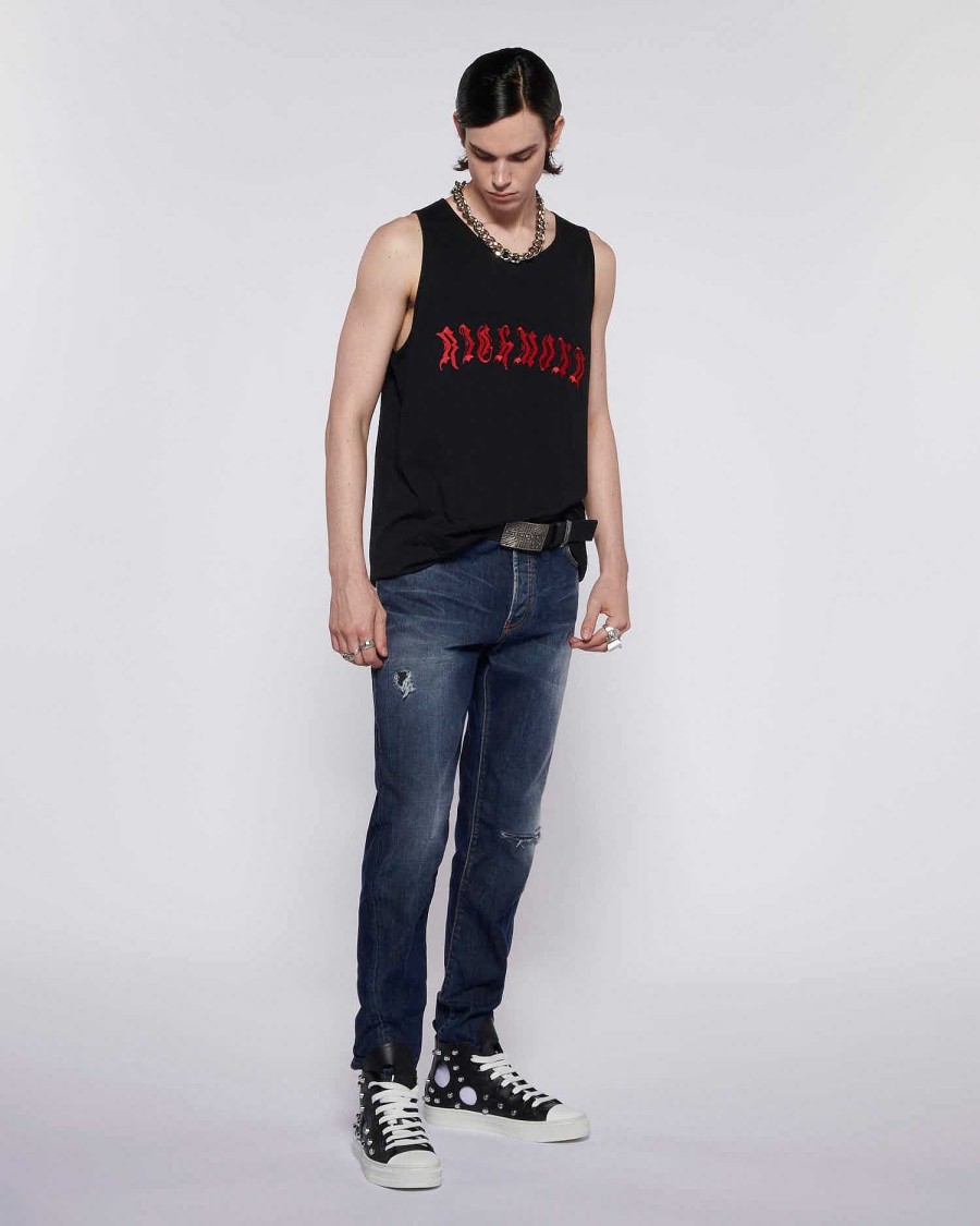 Archivi John Richmond Giovanni Richmond | Jeans Slim Con Strappi Sul Davanti