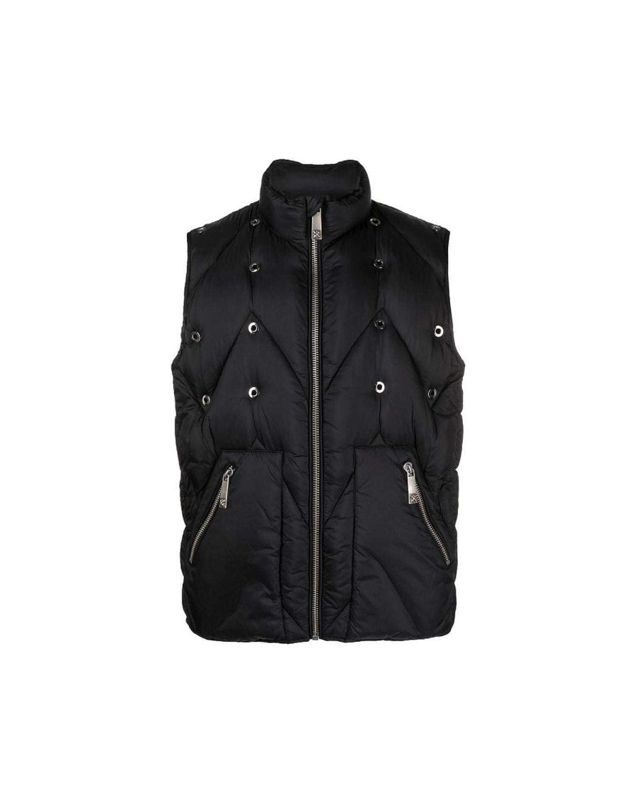 Uomo John Richmond Capispalla | Gilet Imbottito Con Decorazione