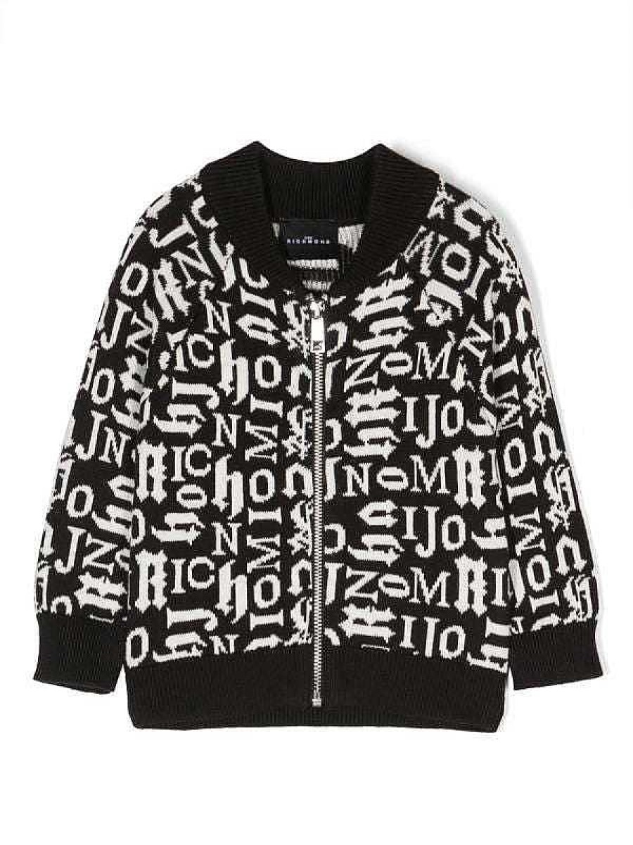 Abbigliamento Per Bambini John Richmond | Cardigan Con Motivo All-Over